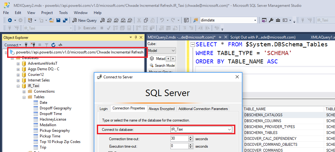 SSMS connection