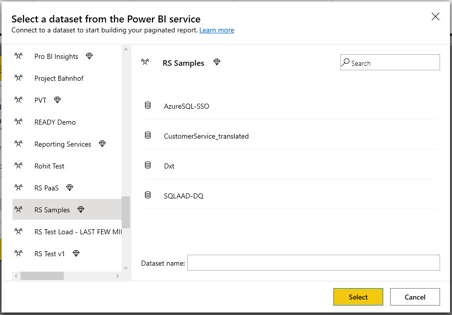 Browse Datasets Dialogue