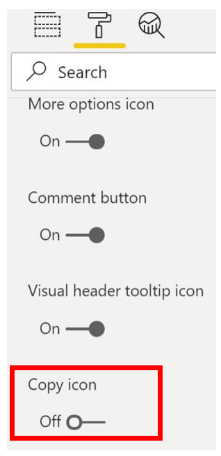 Copy icon toggle highlighted.