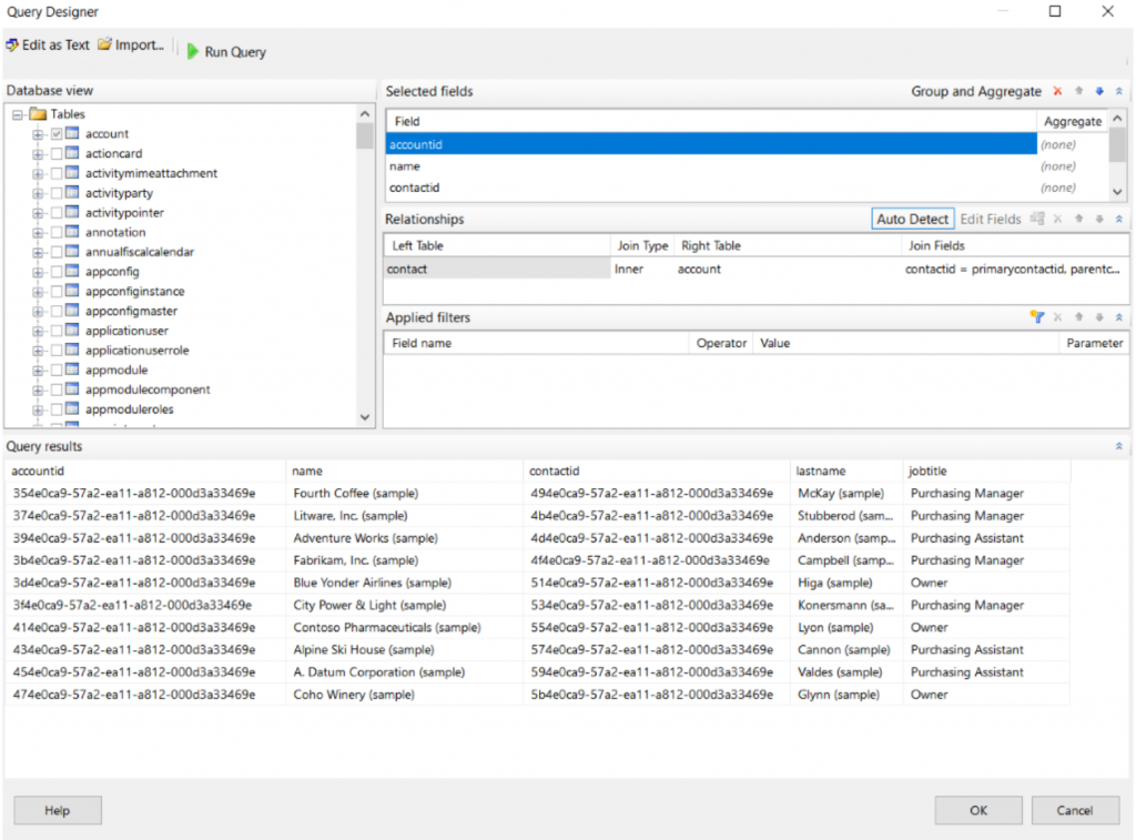 Relational Query Designer