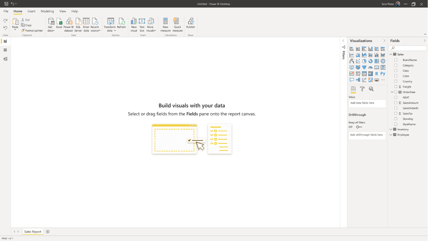 Canvas watermark showing how to build visuals with your data