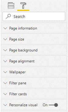 Personalize visual toggle at the page level