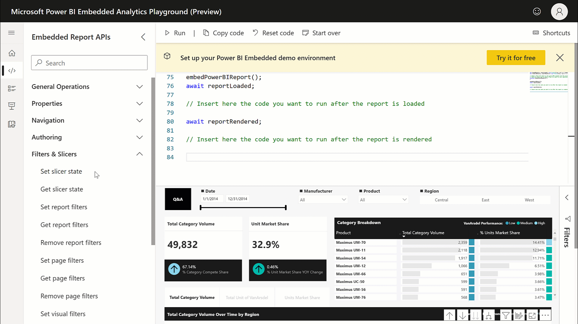 Developer sandbox drag and drop experience