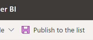 Publish to the list button found in the app bar