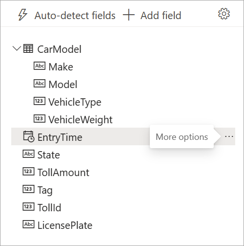 Input data options