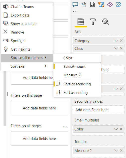 Sort small multiples functionality