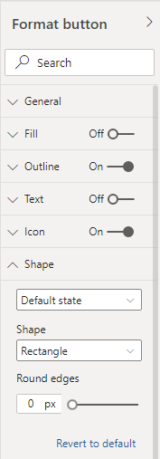 Format button menu