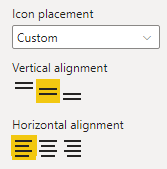 Icon's alignment