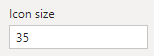 How to set the icon size in pixels