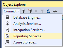 object explorer reporting services