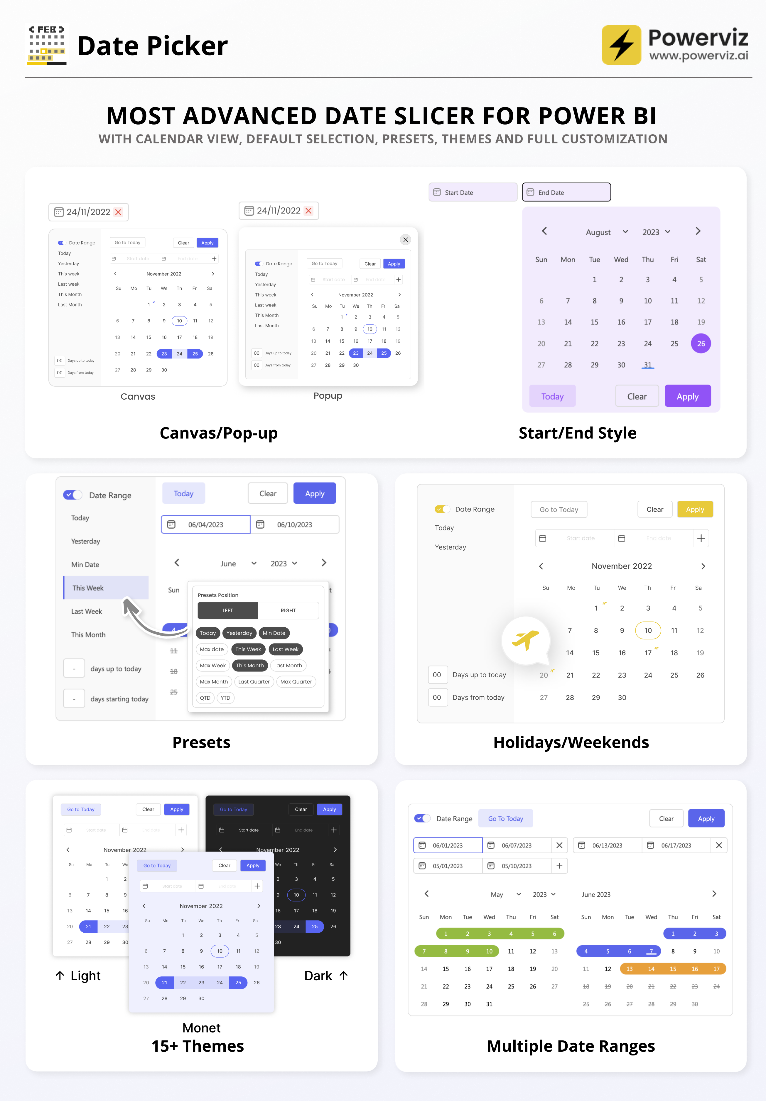 Date Picker by Powerviz visual