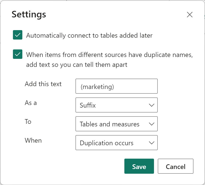 Deduplication rules for composite models on Power BI Datasets and Analysis Services